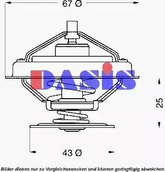 AKS Dasis 750909N - Термостат, охолоджуюча рідина autozip.com.ua