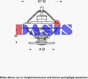 AKS Dasis 751599N - Термостат, охолоджуюча рідина autozip.com.ua