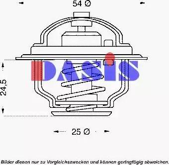 AKS Dasis 751853N - Термостат, охолоджуюча рідина autozip.com.ua