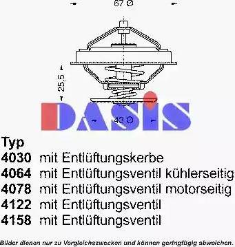 AKS Dasis 751860N - Термостат, охолоджуюча рідина autozip.com.ua