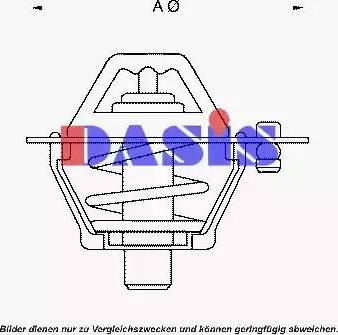 AKS Dasis 751807N - Термостат, охолоджуюча рідина autozip.com.ua