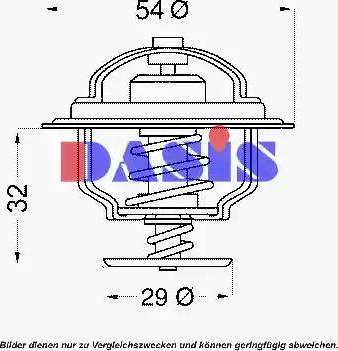 AKS Dasis 751889N - Термостат, охолоджуюча рідина autozip.com.ua