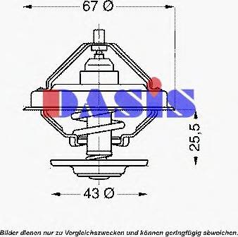 AKS Dasis 751873N - Термостат, охолоджуюча рідина autozip.com.ua