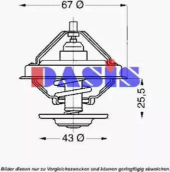 AKS Dasis 751872N - Термостат, охолоджуюча рідина autozip.com.ua