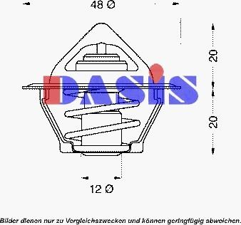 AKS Dasis 751795N - Термостат, охолоджуюча рідина autozip.com.ua