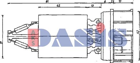 AKS Dasis 700182N - Опір, реле, вентилятор салону autozip.com.ua