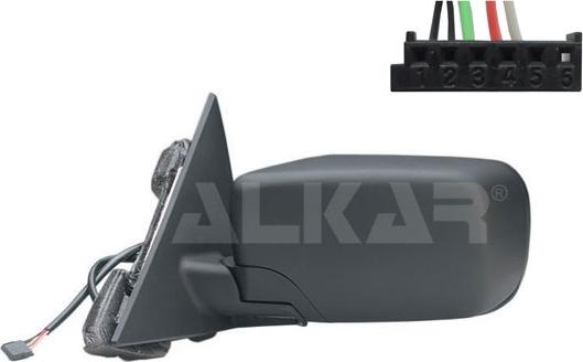 Alkar 6125849 - Зовнішнє дзеркало autozip.com.ua