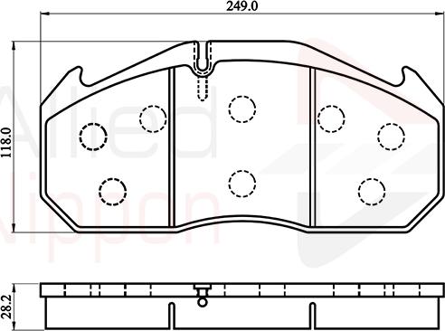 ALLIED NIPPON ACV014HD - Гальмівні колодки, дискові гальма autozip.com.ua