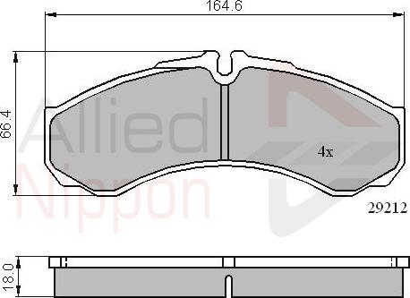 ALLIED NIPPON ADB0909 - Гальмівні колодки, дискові гальма autozip.com.ua