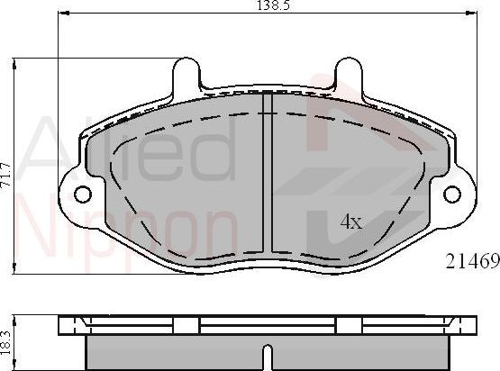 ALLIED NIPPON ADB0924 - Гальмівні колодки, дискові гальма autozip.com.ua