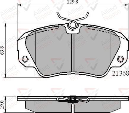 ALLIED NIPPON ADB0493 - Гальмівні колодки, дискові гальма autozip.com.ua