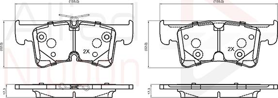 ALLIED NIPPON ADB04015 - Гальмівні колодки, дискові гальма autozip.com.ua