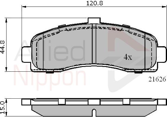 ALLIED NIPPON ADB0508 - Гальмівні колодки, дискові гальма autozip.com.ua