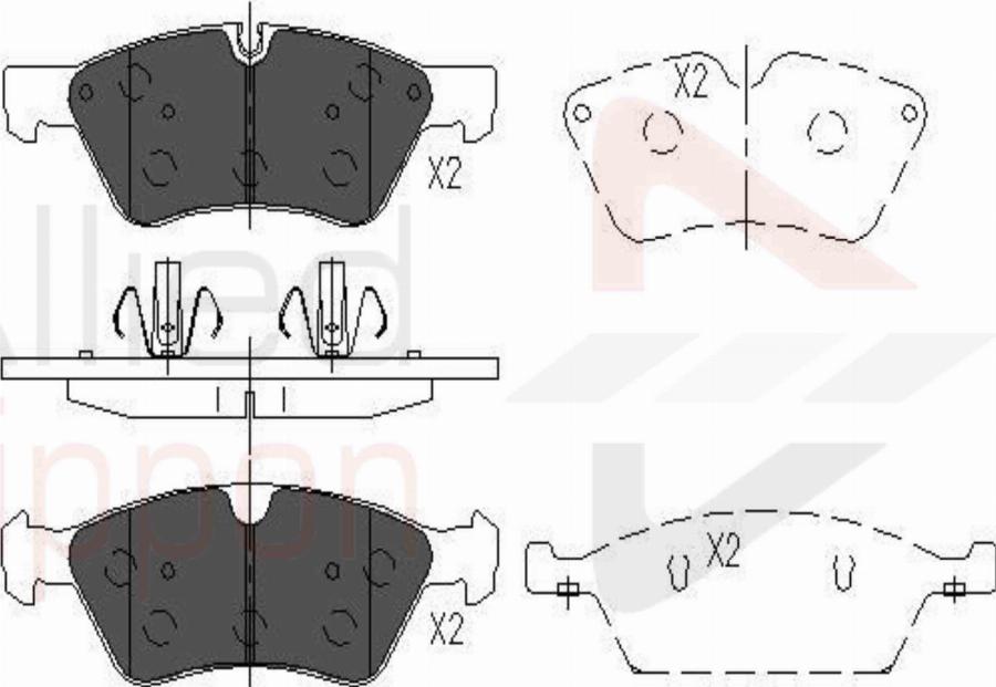 ALLIED NIPPON ADB06060 - Гальмівні колодки, дискові гальма autozip.com.ua