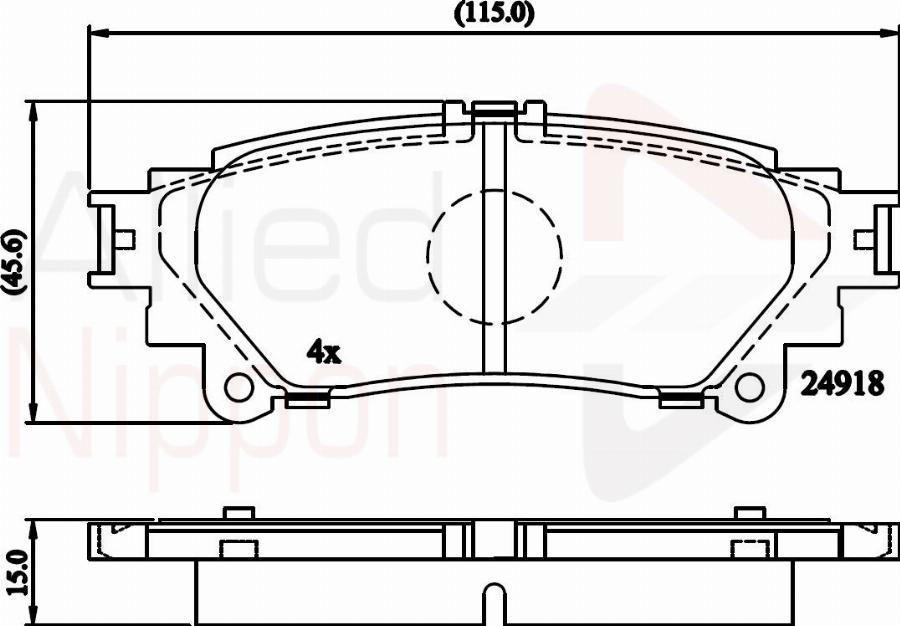 ALLIED NIPPON ADB06078 - Гальмівні колодки, дискові гальма autozip.com.ua