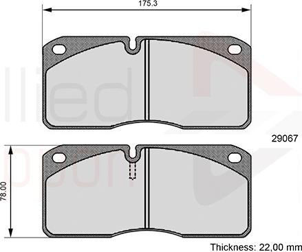 ALLIED NIPPON ADB06107 - Гальмівні колодки, дискові гальма autozip.com.ua