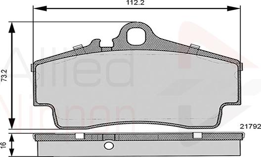 ALLIED NIPPON ADB06130 - Гальмівні колодки, дискові гальма autozip.com.ua