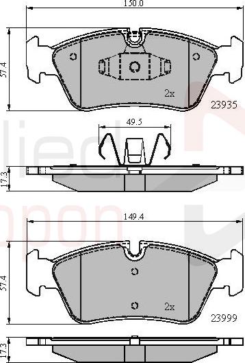 ALLIED NIPPON ADB01590 - Гальмівні колодки, дискові гальма autozip.com.ua