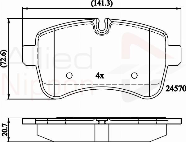 ALLIED NIPPON ADB01617 - Гальмівні колодки, дискові гальма autozip.com.ua