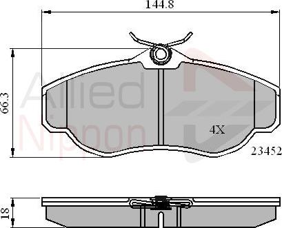 ALLIED NIPPON ADB0162 - Гальмівні колодки, дискові гальма autozip.com.ua