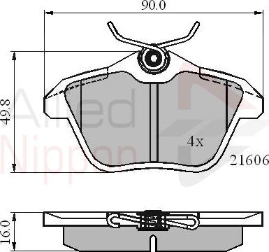 ALLIED NIPPON ADB01095 - Гальмівні колодки, дискові гальма autozip.com.ua