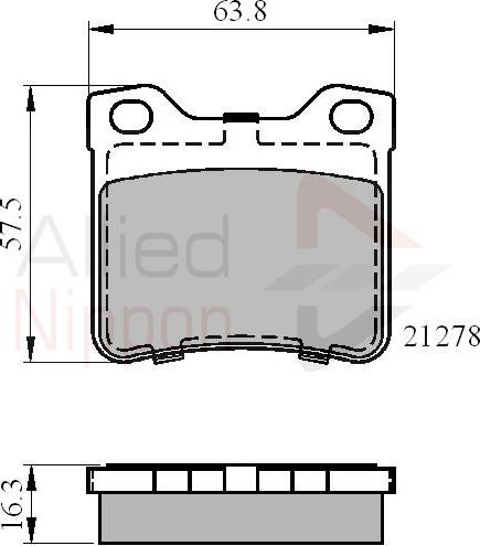 ALLIED NIPPON ADB01060 - Гальмівні колодки, дискові гальма autozip.com.ua