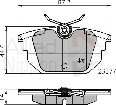 ALLIED NIPPON ADB01012 - Гальмівні колодки, дискові гальма autozip.com.ua