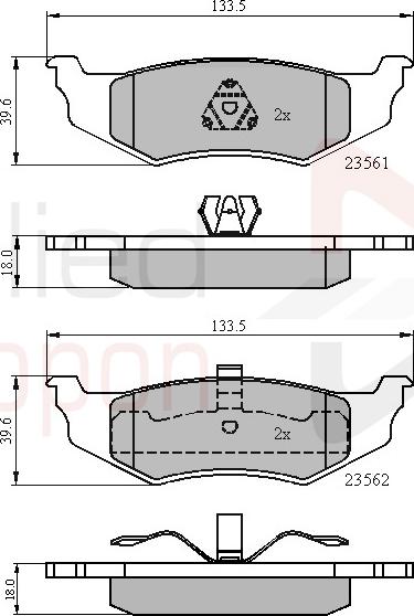 ALLIED NIPPON ADB01100 - Гальмівні колодки, дискові гальма autozip.com.ua