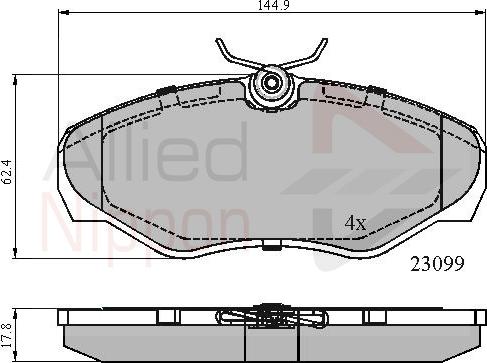 ALLIED NIPPON ADB01127 - Гальмівні колодки, дискові гальма autozip.com.ua