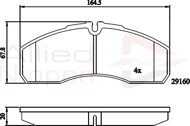 ALLIED NIPPON ADB01173 - Гальмівні колодки, дискові гальма autozip.com.ua