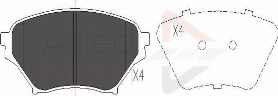 ALLIED NIPPON ADB01206 - Гальмівні колодки, дискові гальма autozip.com.ua
