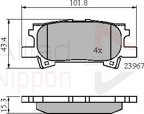 ALLIED NIPPON ADB01279 - Гальмівні колодки, дискові гальма autozip.com.ua