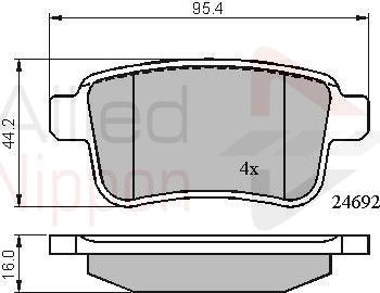 ALLIED NIPPON ADB01715 - Гальмівні колодки, дискові гальма autozip.com.ua