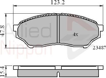 ALLIED NIPPON ADB0826 - Гальмівні колодки, дискові гальма autozip.com.ua