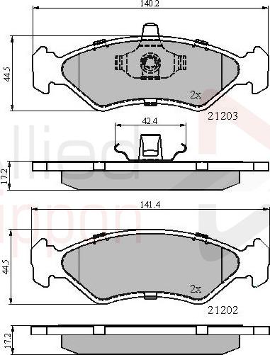 ALLIED NIPPON ADB0876 - Гальмівні колодки, дискові гальма autozip.com.ua