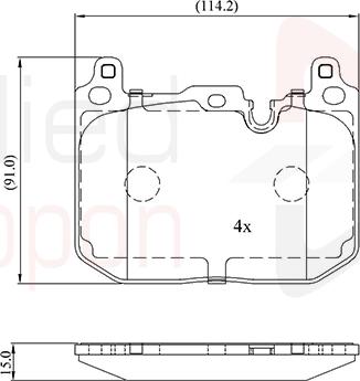 ALLIED NIPPON ADB03170 - Гальмівні колодки, дискові гальма autozip.com.ua