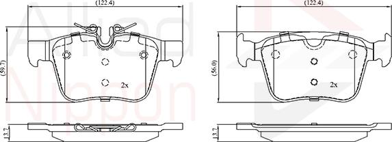 ALLIED NIPPON ADB03813 - Гальмівні колодки, дискові гальма autozip.com.ua