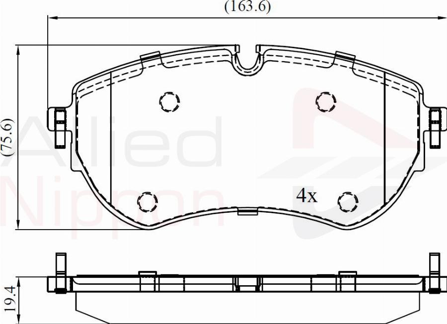ALLIED NIPPON ADB02456 - Гальмівні колодки, дискові гальма autozip.com.ua