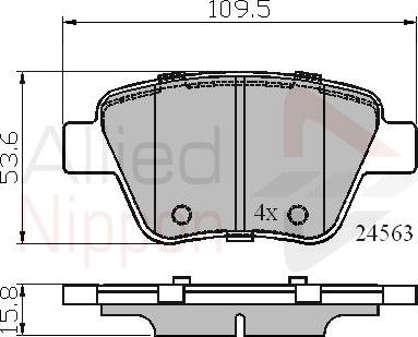 ALLIED NIPPON ADB02022 - Гальмівні колодки, дискові гальма autozip.com.ua
