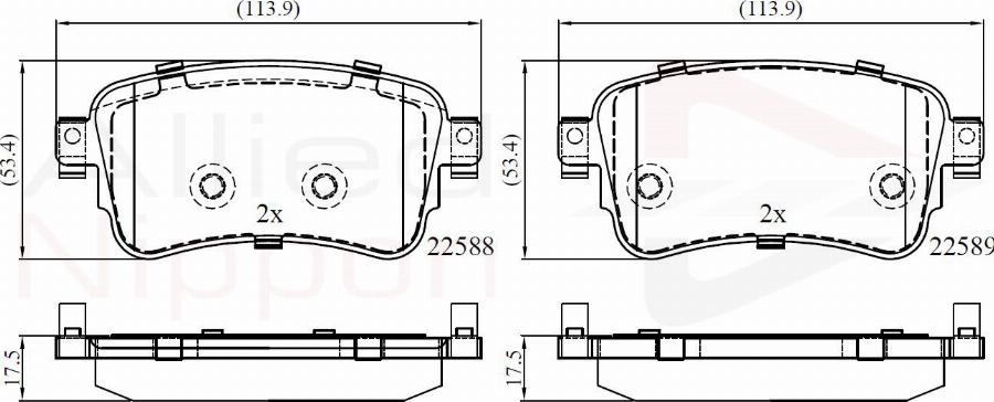 ALLIED NIPPON ADB02351 - Гальмівні колодки, дискові гальма autozip.com.ua