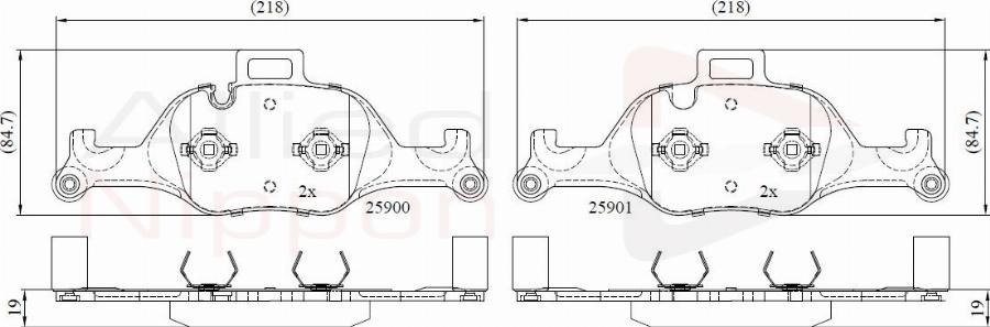 ALLIED NIPPON ADB02363 - Гальмівні колодки, дискові гальма autozip.com.ua