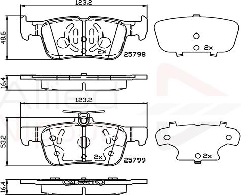 ALLIED NIPPON ADB02243 - Гальмівні колодки, дискові гальма autozip.com.ua