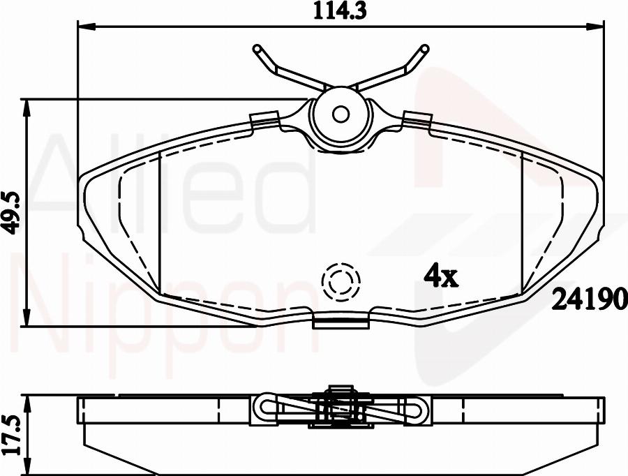ALLIED NIPPON ADB02289 - Гальмівні колодки, дискові гальма autozip.com.ua