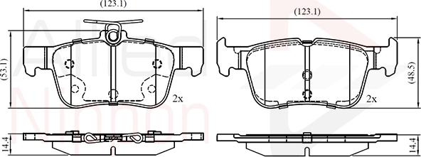 ALLIED NIPPON ADB02742 - Гальмівні колодки, дискові гальма autozip.com.ua