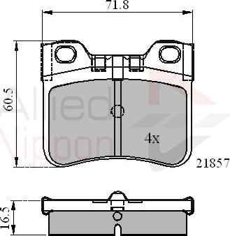 ALLIED NIPPON ADB0771 - Гальмівні колодки, дискові гальма autozip.com.ua