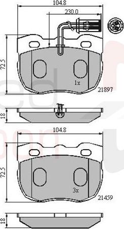 ALLIED NIPPON ADB1401 - Гальмівні колодки, дискові гальма autozip.com.ua