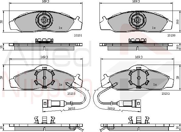ALLIED NIPPON ADB1581 - Гальмівні колодки, дискові гальма autozip.com.ua