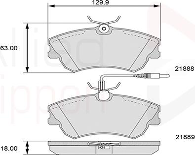 ALLIED NIPPON ADB11539 - Гальмівні колодки, дискові гальма autozip.com.ua