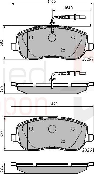 ALLIED NIPPON ADB11158 - Гальмівні колодки, дискові гальма autozip.com.ua