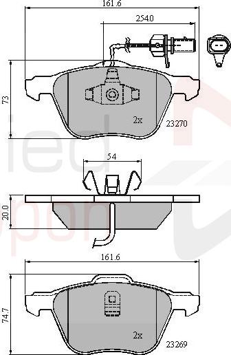 ALLIED NIPPON ADB11136 - Гальмівні колодки, дискові гальма autozip.com.ua